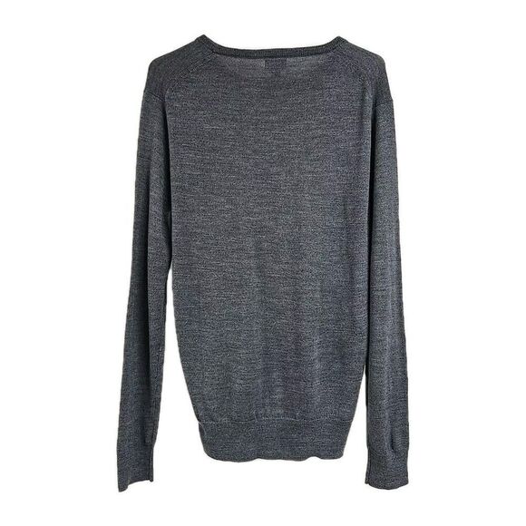 J Crew Merino Wool Blend Crewneck Sweater Gray Men's Size M - Picture 3 of 7